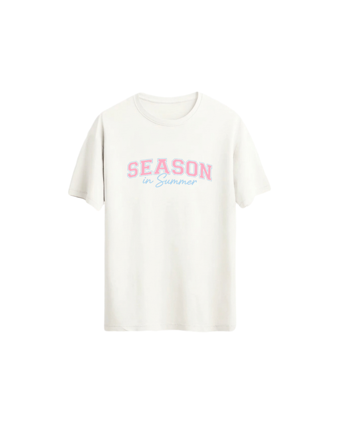 Yaz mevsiminde Yazılı Tişört - Season in Summer Regular Tshirt